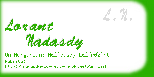 lorant nadasdy business card